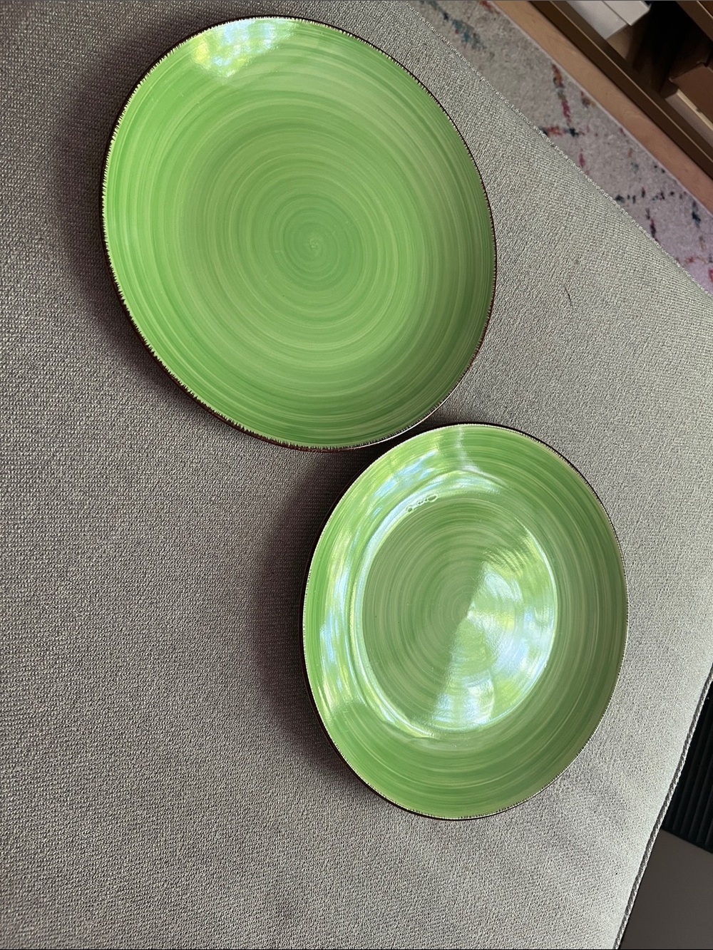 Green Ceramic Dinner Plates - Set of 2 - JR2 Ceramic Plates Green